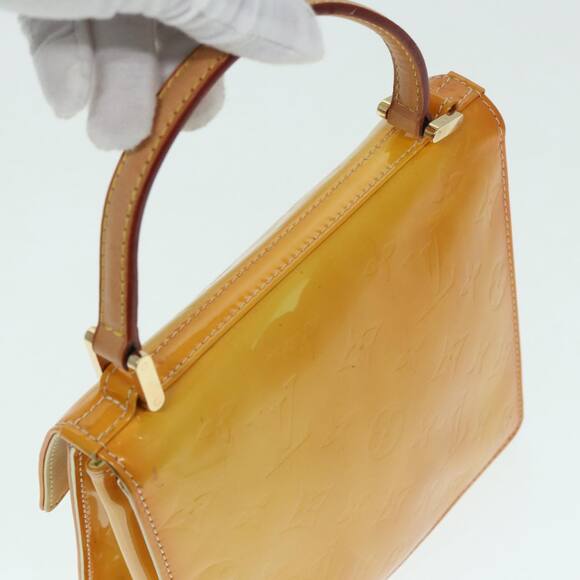 LOUIS VUITTON Monogram Vernis Spring Street Bag Lime Yellow M91068 - Picture 6 of 16